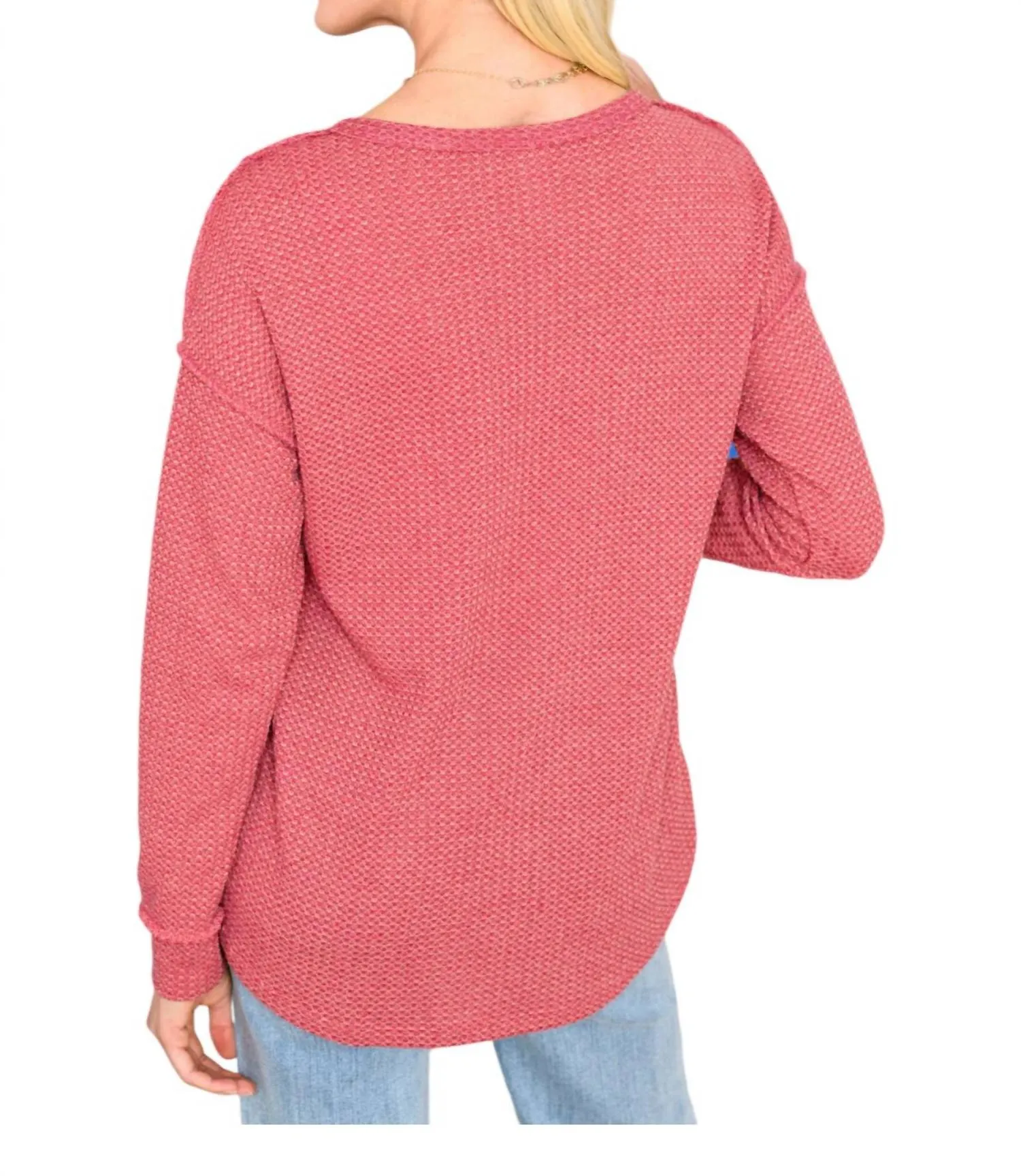 7Th Ray - Waffle Knit Top Long Sleeve
