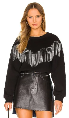 ALLSAINTS Tassel Jaine Sweatshirt in Black