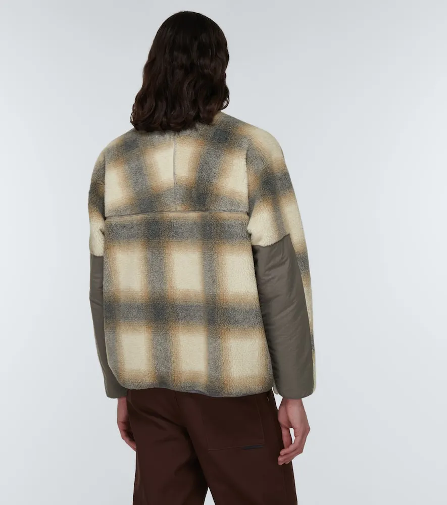 And Wander Checked fleece jacket