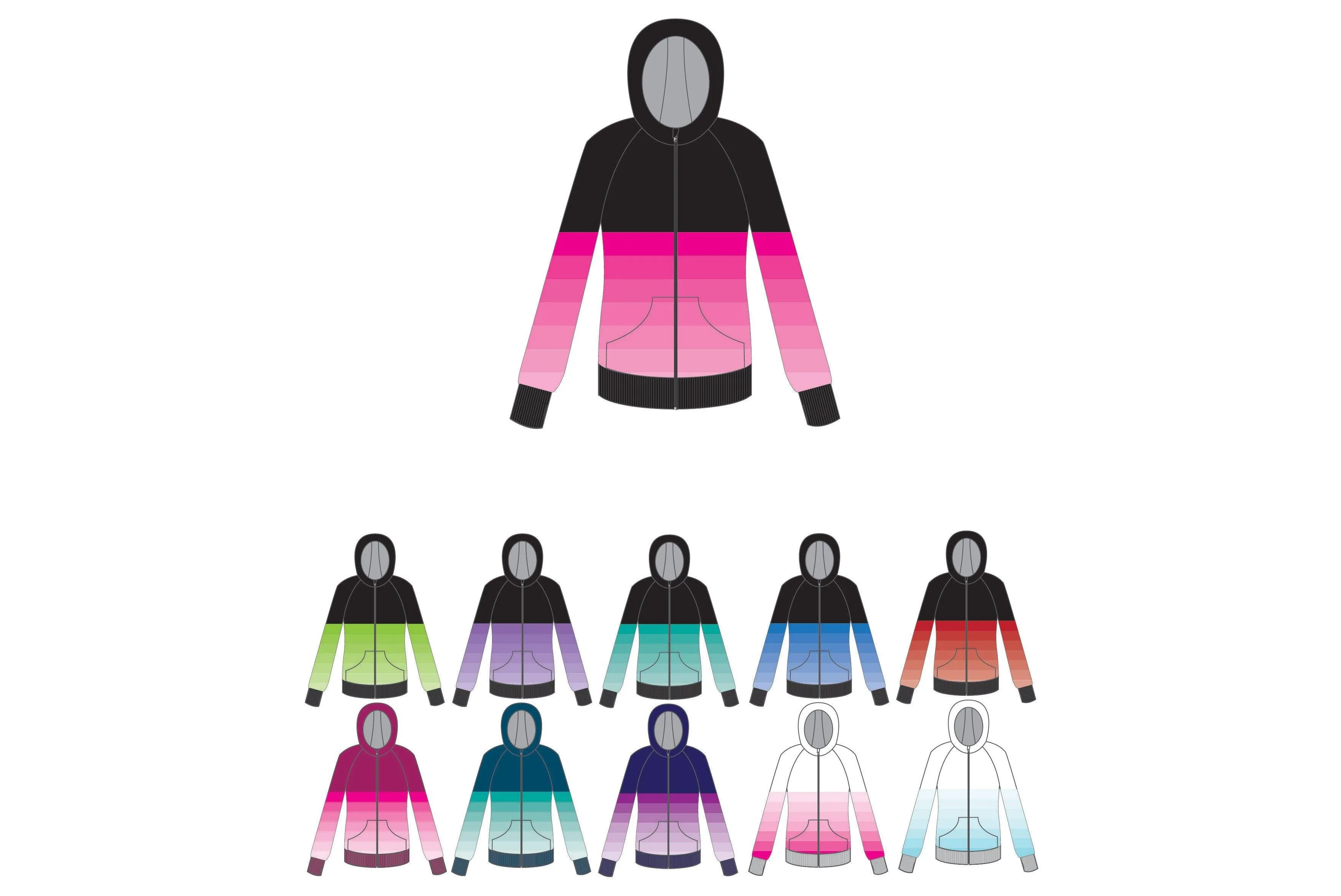 Banded Full Zip Hoody