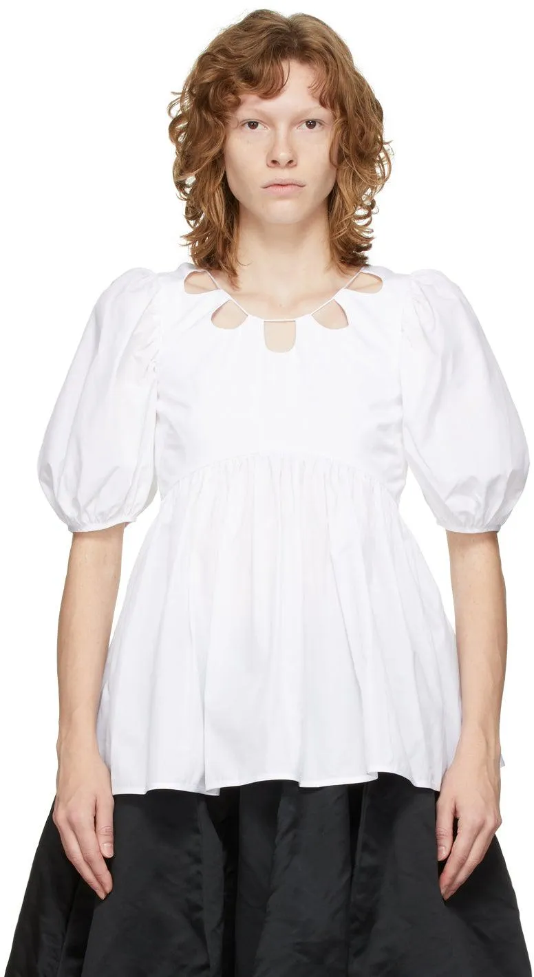 Cecilie Bahnsen White Organic Hope Blouse