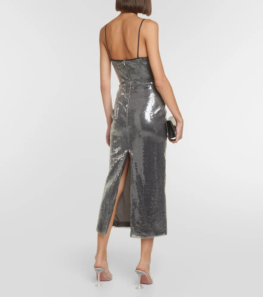 David Koma Sequined pencil midi dress