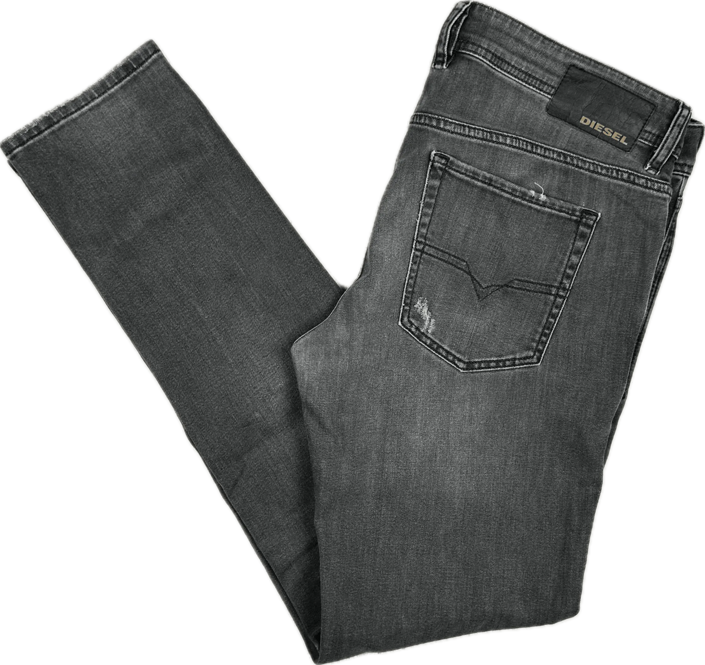 Diesel 'Sleenker-X' Grey Distress Slim Skinny Jeans -Size 34/32