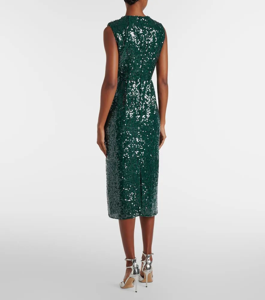 Erdem Sequined embellished pencil dress