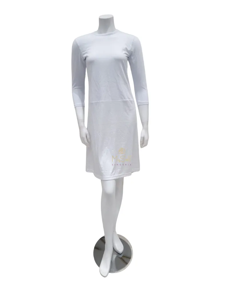 FK336 37" Organic Cotton 3/4 Sleeve Shell Slip