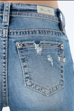 Miss Me High Rise Slim Straight Jeans (Light Wash)