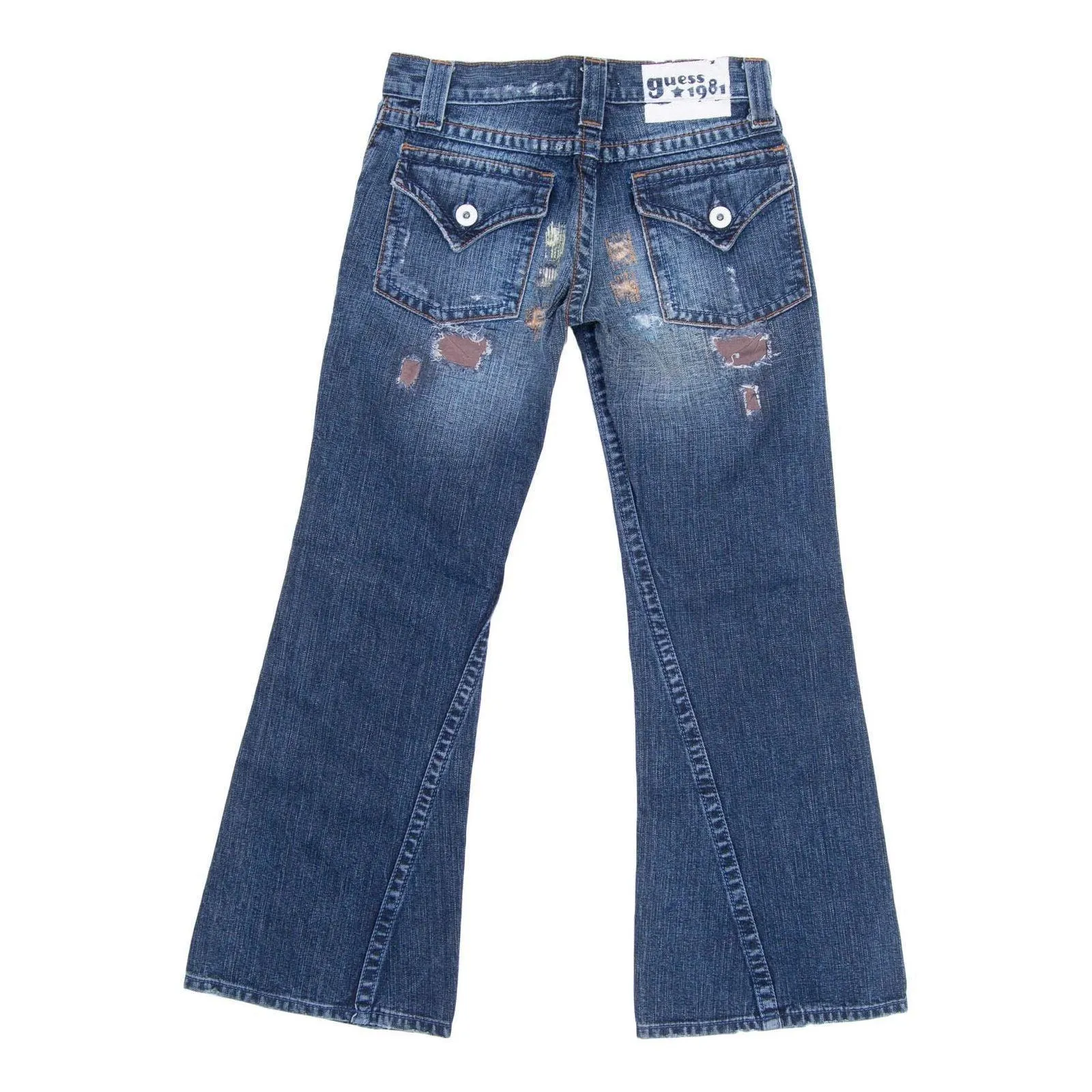 NWT - Guess Aged Boot Leg Distressed jeans - Size 8Y