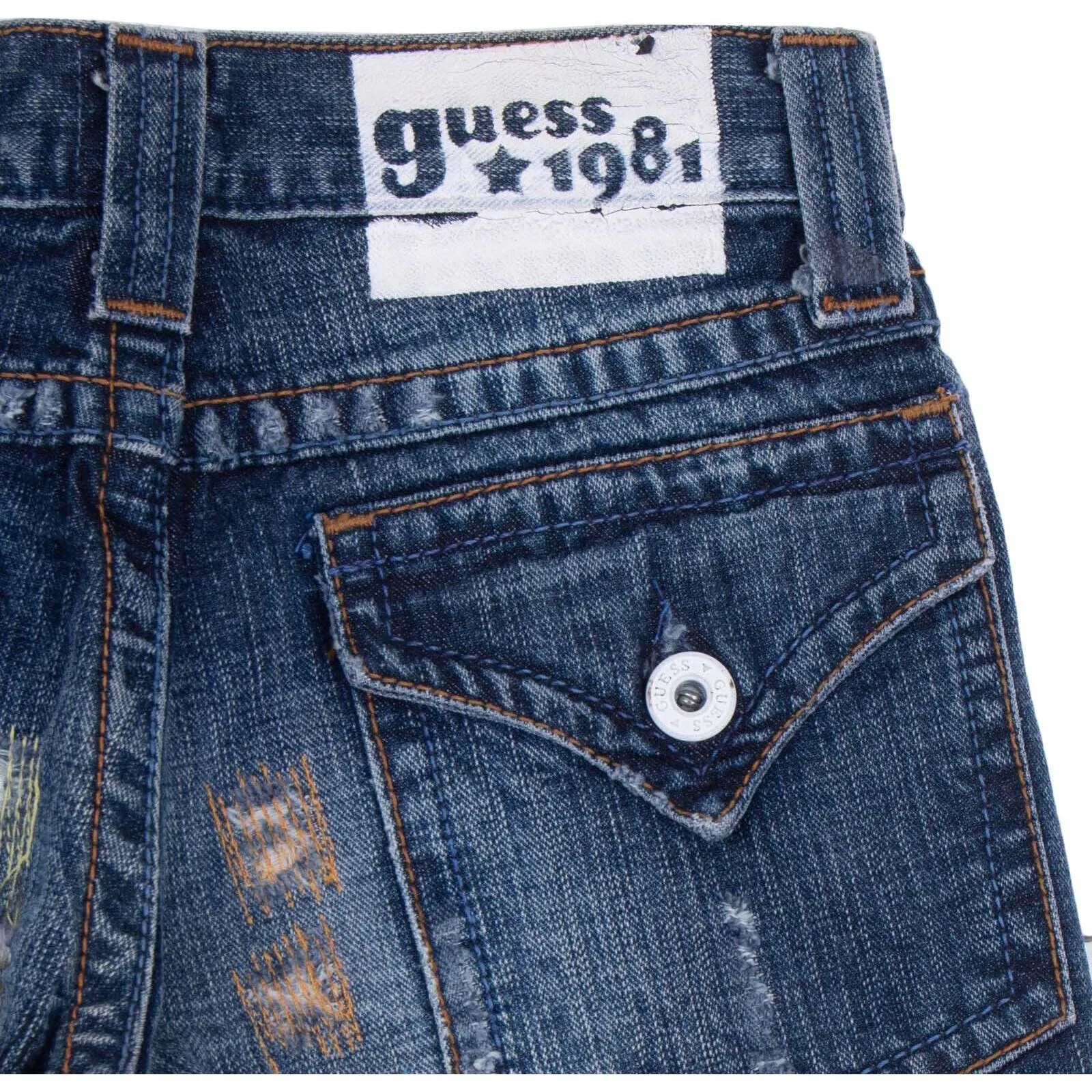 NWT - Guess Aged Boot Leg Distressed jeans - Size 8Y