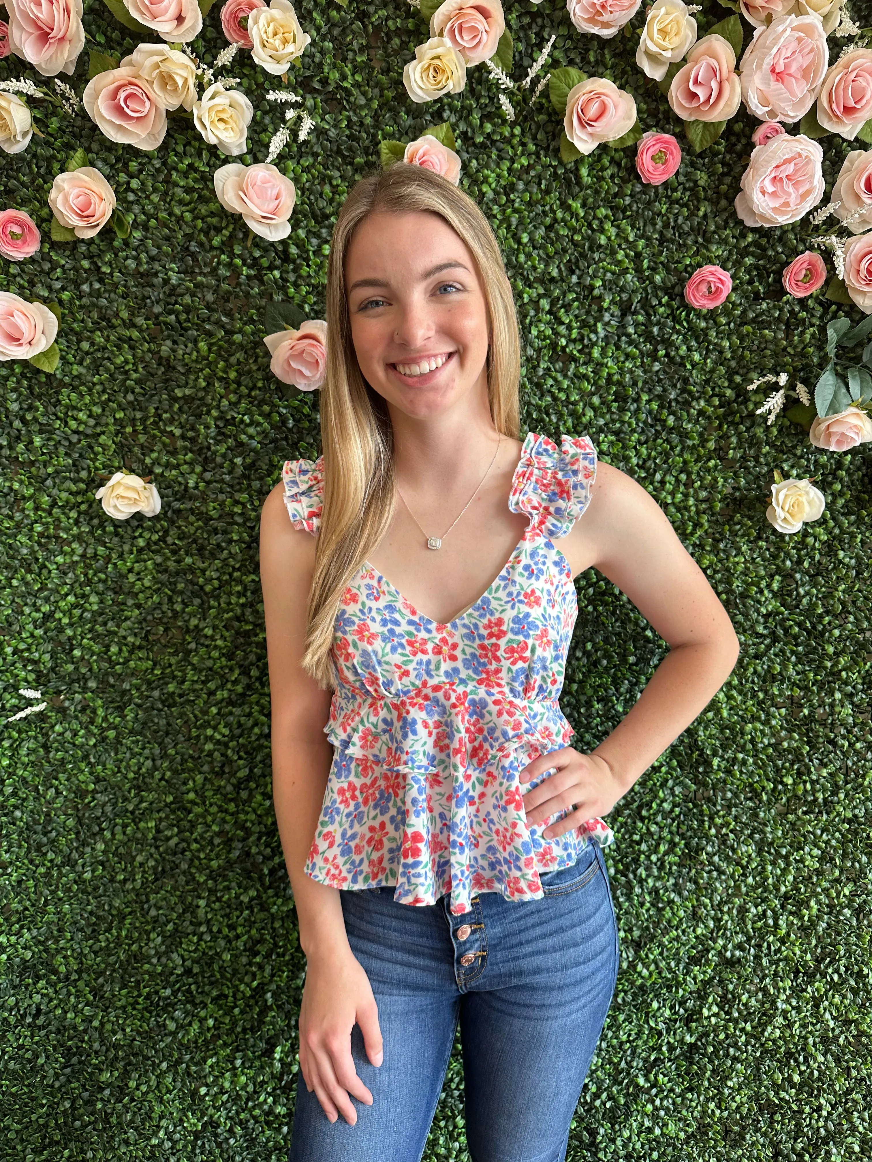 Poppy Peplum Tank