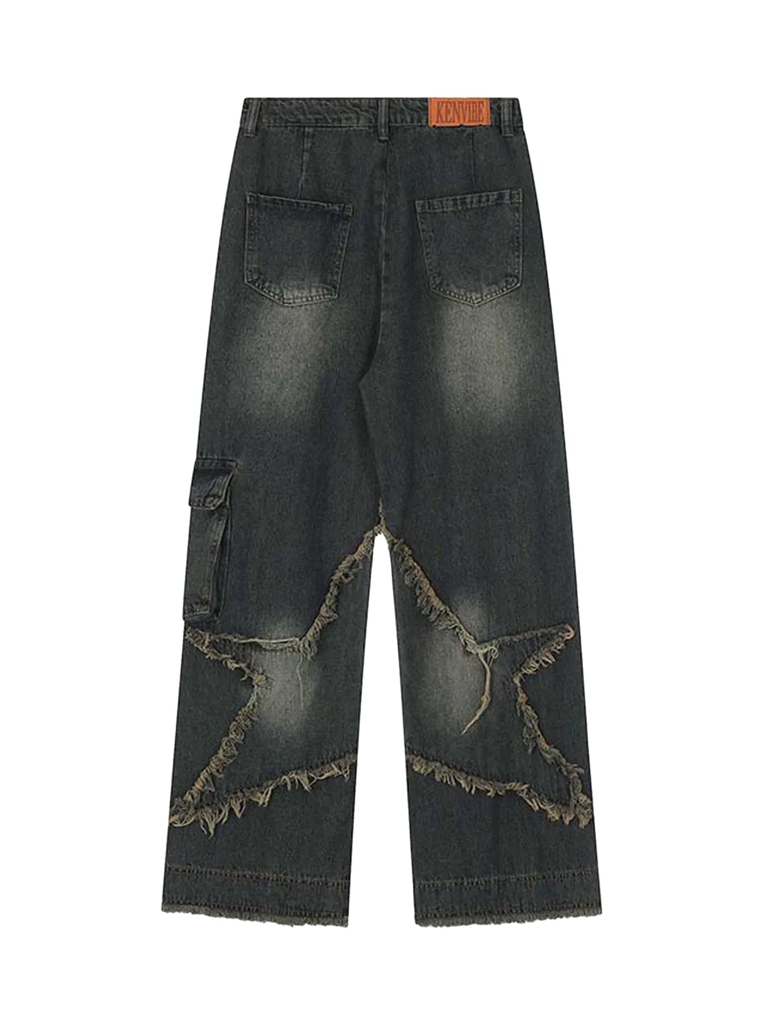 Sneakerhill Patch Embroidered Straight-leg Jeans - 1572