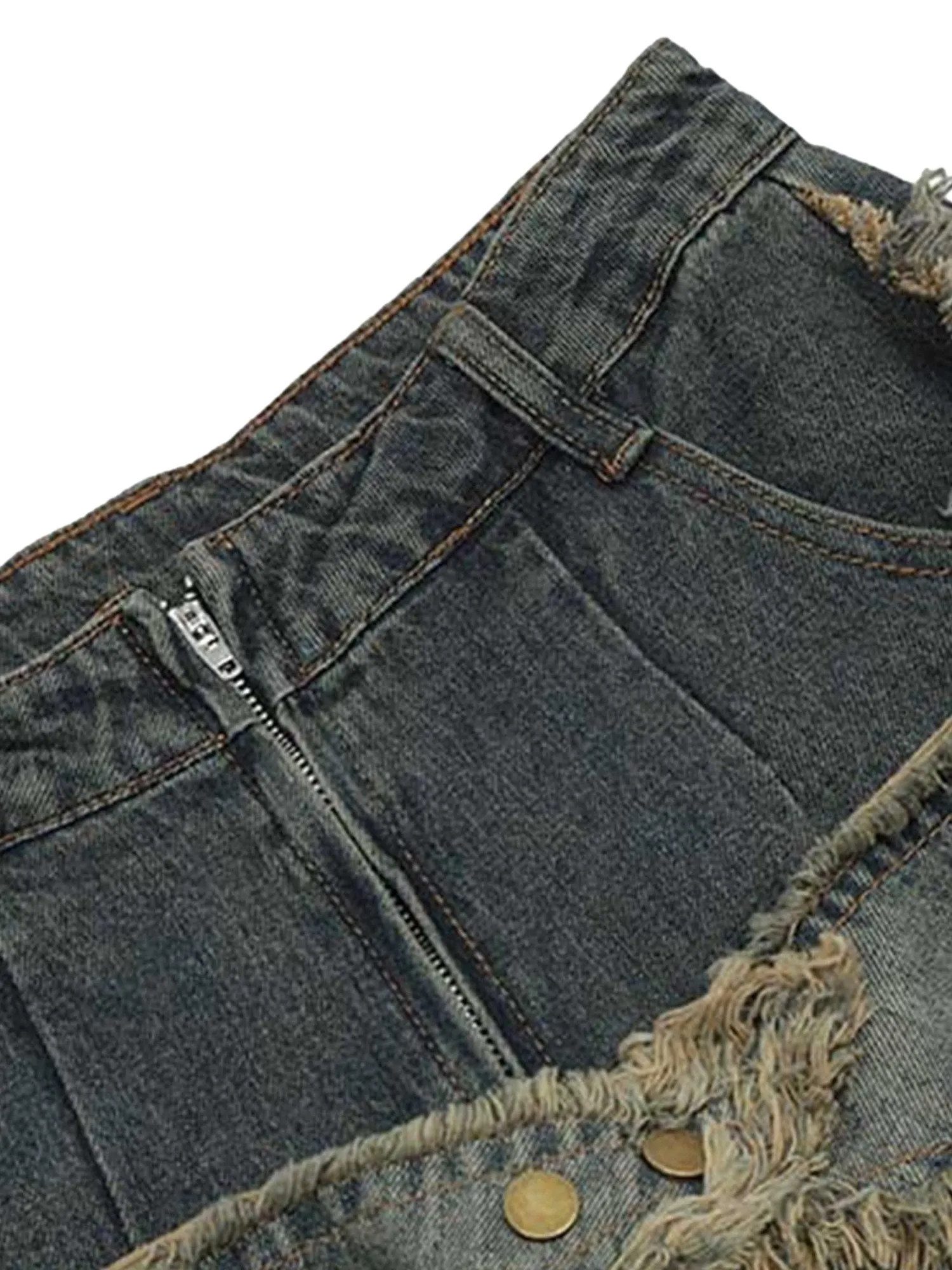 Sneakerhill Patch Embroidered Straight-leg Jeans - 1572