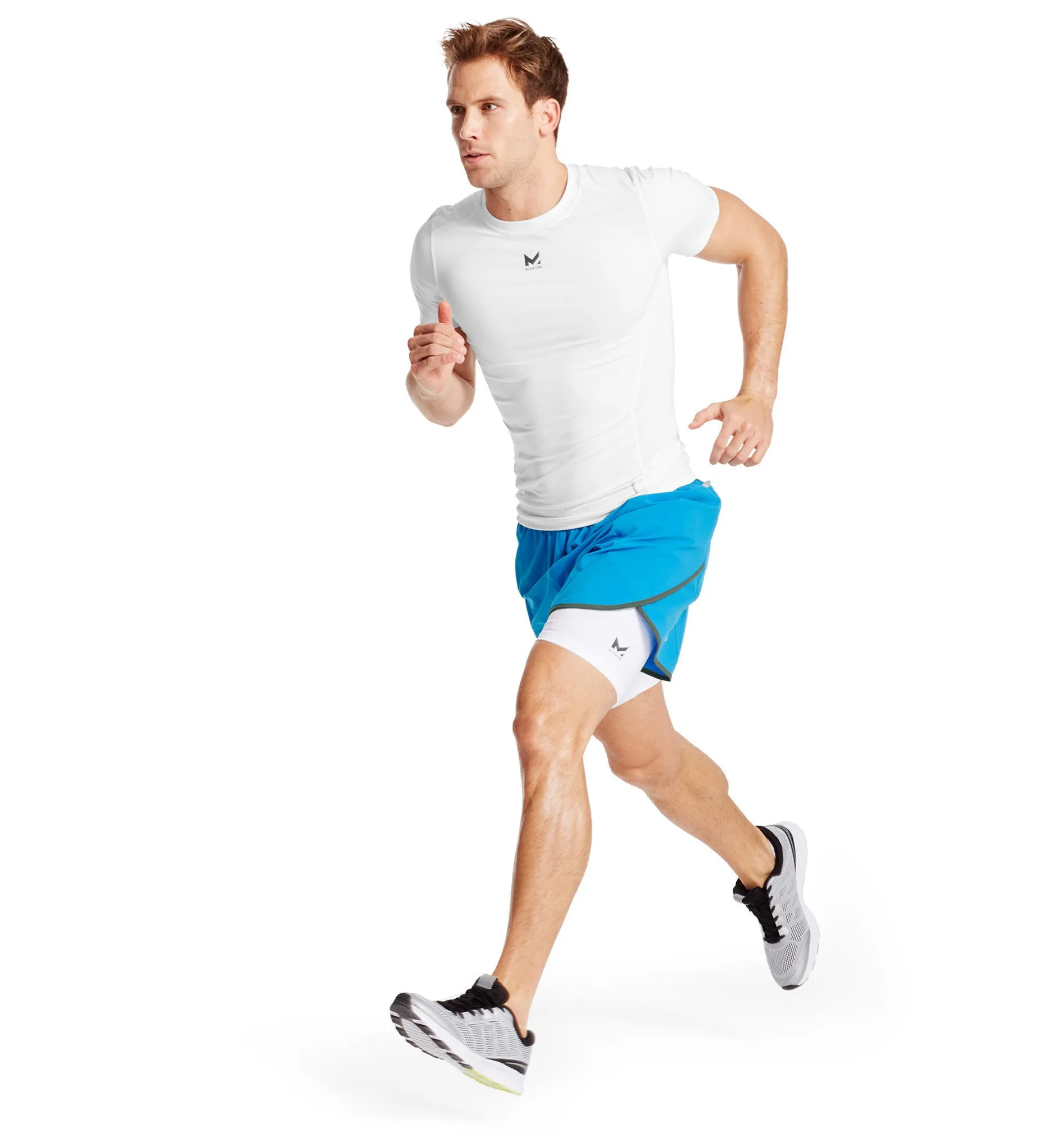 VaporActive Voltage Short Sleeve Compression Top | Bright White